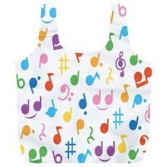 Musical Notes Full Print Recycle Bags (L) 