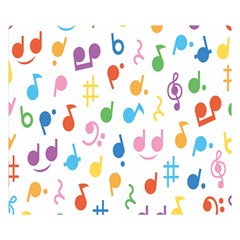 Musical Notes Double Sided Flano Blanket (Small) 