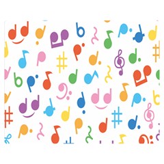 Musical Notes Double Sided Flano Blanket (Medium) 