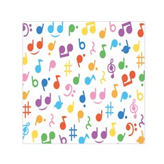 Musical Notes Small Satin Scarf (Square)