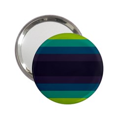 Neon Stripes Line Horizon Color Rainbow Yellow Blue Purple Black 2 25  Handbag Mirrors by Mariart