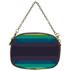 Neon Stripes Line Horizon Color Rainbow Yellow Blue Purple Black Chain Purses (one Side)  by Mariart