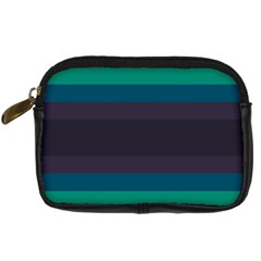 Neon Stripes Line Horizon Color Rainbow Yellow Blue Purple Black Digital Camera Cases by Mariart