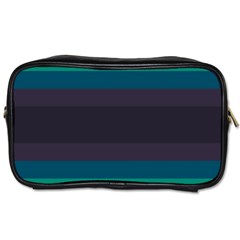 Neon Stripes Line Horizon Color Rainbow Yellow Blue Purple Black Toiletries Bags by Mariart