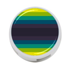 Neon Stripes Line Horizon Color Rainbow Yellow Blue Purple Black 4-port Usb Hub (two Sides)  by Mariart