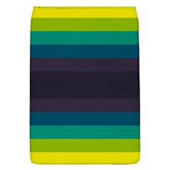 Neon Stripes Line Horizon Color Rainbow Yellow Blue Purple Black Flap Covers (l)  by Mariart