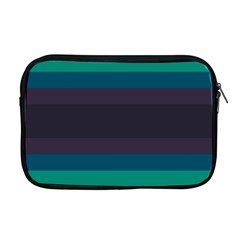 Neon Stripes Line Horizon Color Rainbow Yellow Blue Purple Black Apple Macbook Pro 17  Zipper Case by Mariart