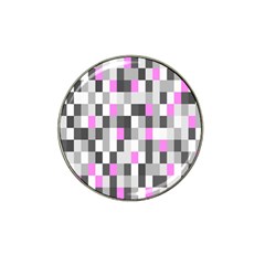 Pink Grey Black Plaid Original Hat Clip Ball Marker (10 Pack) by Mariart