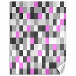 Pink Grey Black Plaid Original Canvas 18  x 24   17.8 x23.08  Canvas - 1