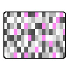 Pink Grey Black Plaid Original Fleece Blanket (small) by Mariart