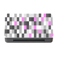 Pink Grey Black Plaid Original Memory Card Reader With Cf by Mariart