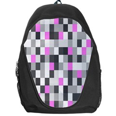 Pink Grey Black Plaid Original Backpack Bag by Mariart