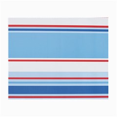 Navy Blue White Red Stripe Blue Finely Striped Line Small Glasses Cloth (2-side) by Mariart