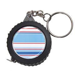 Navy Blue White Red Stripe Blue Finely Striped Line Measuring Tapes by Mariart