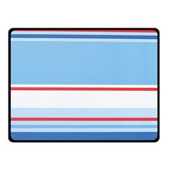 Navy Blue White Red Stripe Blue Finely Striped Line Fleece Blanket (small) by Mariart