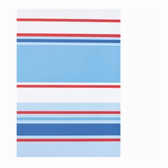 Navy Blue White Red Stripe Blue Finely Striped Line Large Garden Flag (two Sides) by Mariart