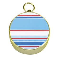 Navy Blue White Red Stripe Blue Finely Striped Line Gold Compasses by Mariart