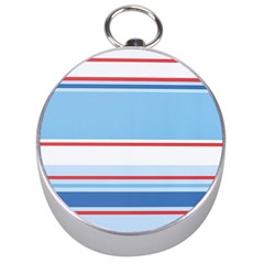 Navy Blue White Red Stripe Blue Finely Striped Line Silver Compasses by Mariart