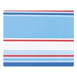 Navy Blue White Red Stripe Blue Finely Striped Line Double Sided Flano Blanket (Large)  Blanket Back