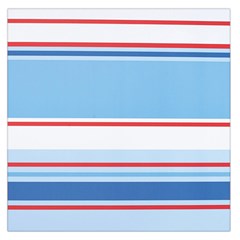 Navy Blue White Red Stripe Blue Finely Striped Line Large Satin Scarf (square) by Mariart