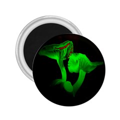 Neon Green Resolution Mushroom 2 25  Magnets by Mariart