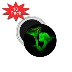 Neon Green Resolution Mushroom 1 75  Magnets (10 Pack)  by Mariart