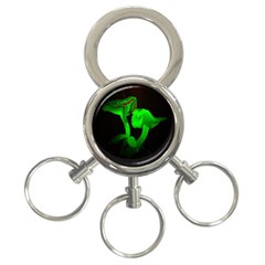 Neon Green Resolution Mushroom 3-ring Key Chains by Mariart