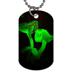 Neon Green Resolution Mushroom Dog Tag (two Sides)