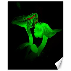 Neon Green Resolution Mushroom Canvas 11  X 14   by Mariart