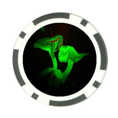 Neon Green Resolution Mushroom Poker Chip Card Guard (10 Pack) by Mariart