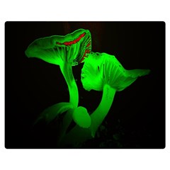 Neon Green Resolution Mushroom Double Sided Flano Blanket (medium)  by Mariart