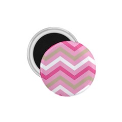 Pink Red White Grey Chevron Wave 1 75  Magnets by Mariart