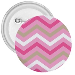 Pink Red White Grey Chevron Wave 3  Buttons by Mariart