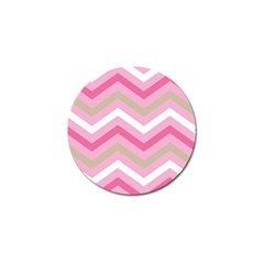 Pink Red White Grey Chevron Wave Golf Ball Marker by Mariart