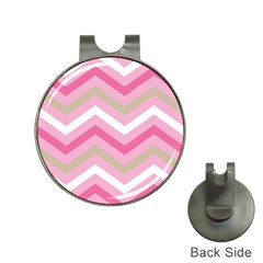 Pink Red White Grey Chevron Wave Hat Clips With Golf Markers by Mariart