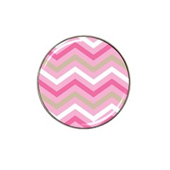 Pink Red White Grey Chevron Wave Hat Clip Ball Marker (10 Pack) by Mariart