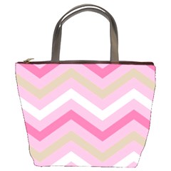 Pink Red White Grey Chevron Wave Bucket Bags by Mariart