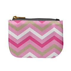 Pink Red White Grey Chevron Wave Mini Coin Purses by Mariart