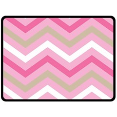 Pink Red White Grey Chevron Wave Fleece Blanket (large)  by Mariart