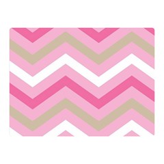 Pink Red White Grey Chevron Wave Double Sided Flano Blanket (mini)  by Mariart