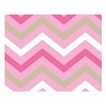 Pink Red White Grey Chevron Wave Double Sided Flano Blanket (Large)  80 x60  Blanket Front