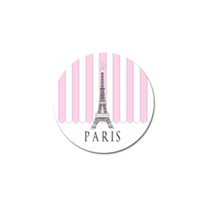 Pink Paris Eiffel Tower Stripes France Golf Ball Marker