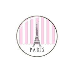 Pink Paris Eiffel Tower Stripes France Hat Clip Ball Marker (10 Pack) by Mariart