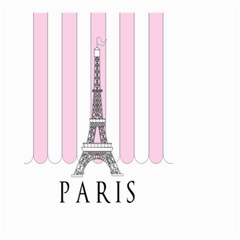 Pink Paris Eiffel Tower Stripes France Small Garden Flag (two Sides) by Mariart