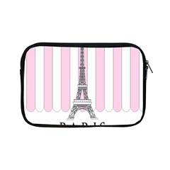 Pink Paris Eiffel Tower Stripes France Apple Ipad Mini Zipper Cases by Mariart