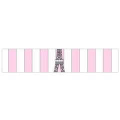 Pink Paris Eiffel Tower Stripes France Flano Scarf (small) by Mariart