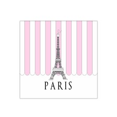 Pink Paris Eiffel Tower Stripes France Satin Bandana Scarf by Mariart