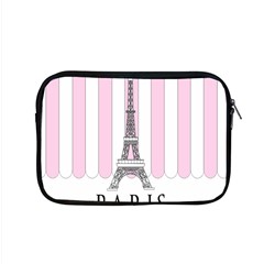 Pink Paris Eiffel Tower Stripes France Apple Macbook Pro 15  Zipper Case by Mariart