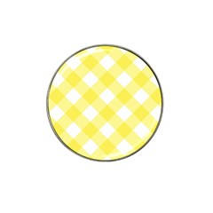 Plaid Chevron Yellow White Wave Hat Clip Ball Marker by Mariart