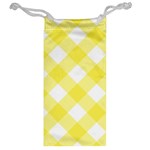 Plaid Chevron Yellow White Wave Jewelry Bag Back